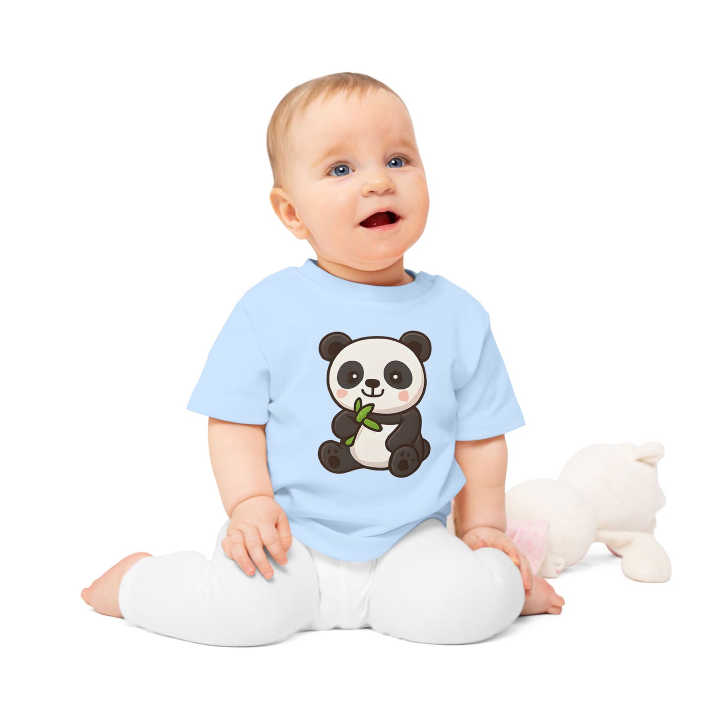 Baby T-Shirt „Cuddly Panda“ – Niedliches Panda-Motiv, Bio-Baumwolle, nachhaltige Babybekleidung für kleine Tierfreunde