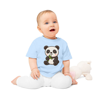 Baby T-Shirt „Cuddly Panda“ – Niedliches Panda-Motiv, Bio-Baumwolle, nachhaltige Babybekleidung für kleine Tierfreunde