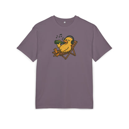 Chillente T-Shirt (Brustprint) – Lustiges Bier & Musik Motiv im Sommer-Look | Unisex Funshirt für Festival, Strand & Feierlaune
