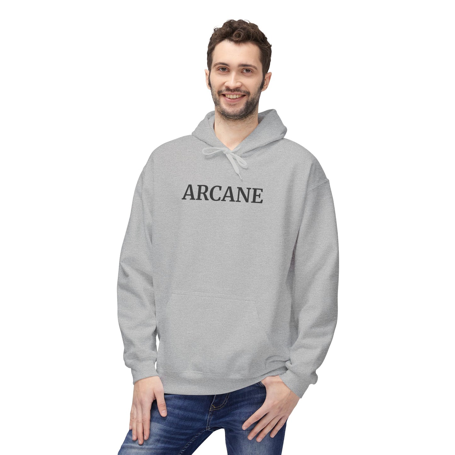 ARCANE Hoodie (Brustprint) – Unisex Midweight Fleece | Nachhaltige Streetwear mit Komfort & Stil
