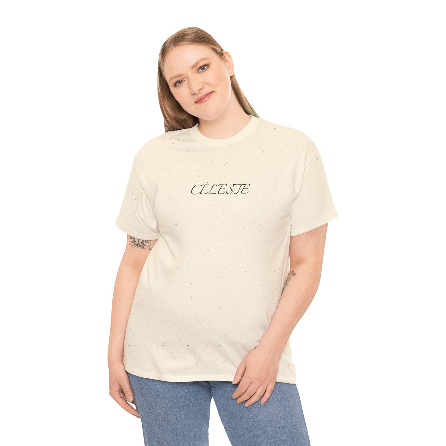 Céleste T-Shirt (Brustprint) – Unisex Heavy Cotton Tee | Nachhaltige Streetwear aus 100% Baumwolle