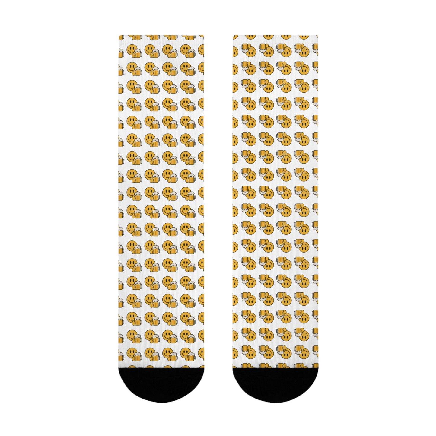 Bier Smiley Socken – Lustige Crew Socks für Männer & Frauen | Festival & Geschenkidee