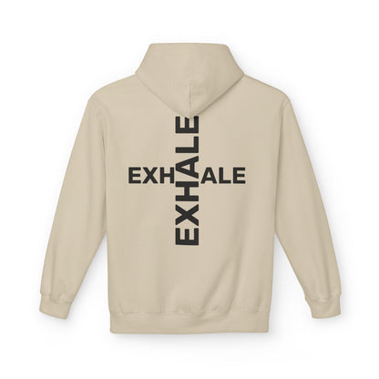 EXHALE Hoodie – Unisex Fleece Kapuzenpullover | Nachhaltige Streetwear mit Achtsamkeits-Statement