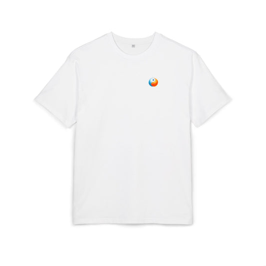 Yin Yang T-Shirt (Brustprint) – Element Wasser & Feuer Symbol im Energie-Design – Unisex Spiritual Streetwear Shirt