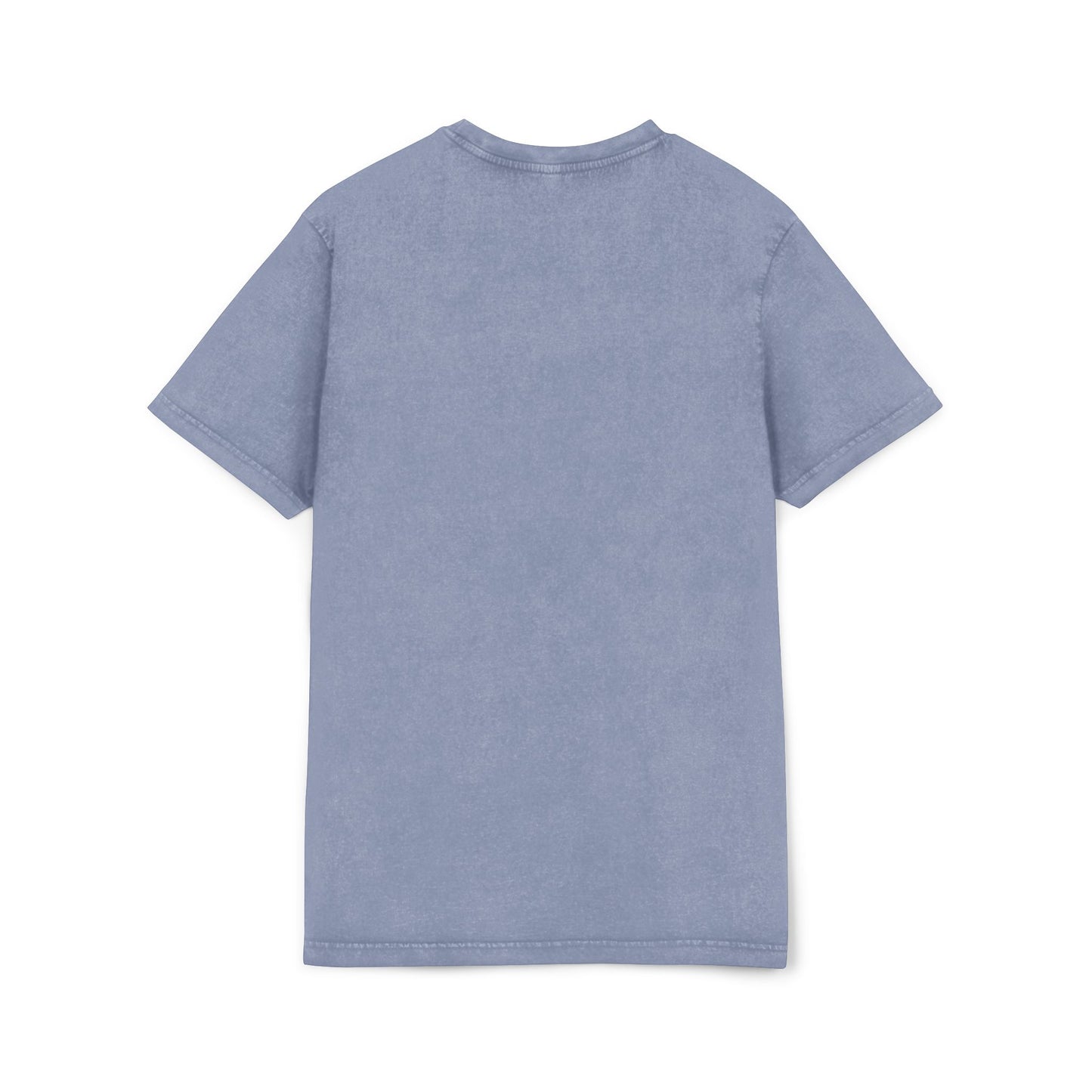 Dog print Vintage Style Acid Washed Round Neck Tee - Eco-Friendly T-Shirt, Everyday