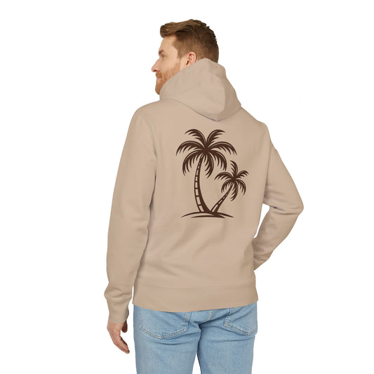 Palmen Hoodie Unisex (Rückenprint) – Tropischer Kapuzenpullover im Strand-Design | Sommerlicher Boho Look aus Baumwolle
