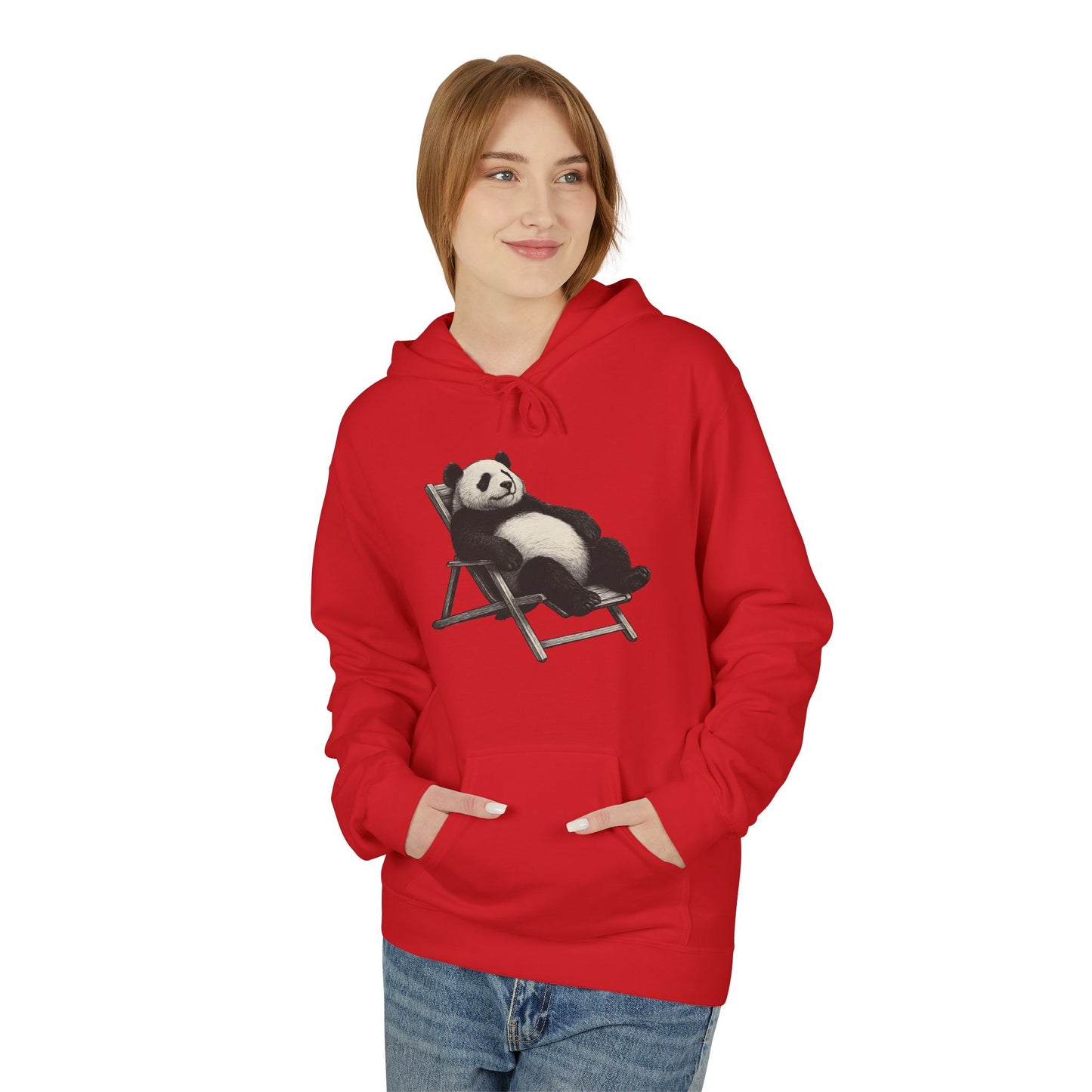 Chillender Panda (Brustprint) - Unisex Midweight Fleece | Nachhaltige Streetwear mit Komfort & Stil