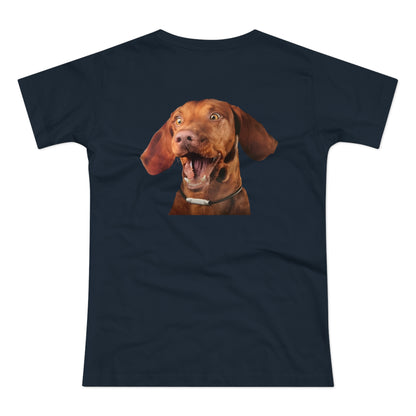 Happy Vizsla – Lustiges Hunde T-Shirt mit Vizsla-Motiv | Geschenk für Hundefans & Tierfreunde