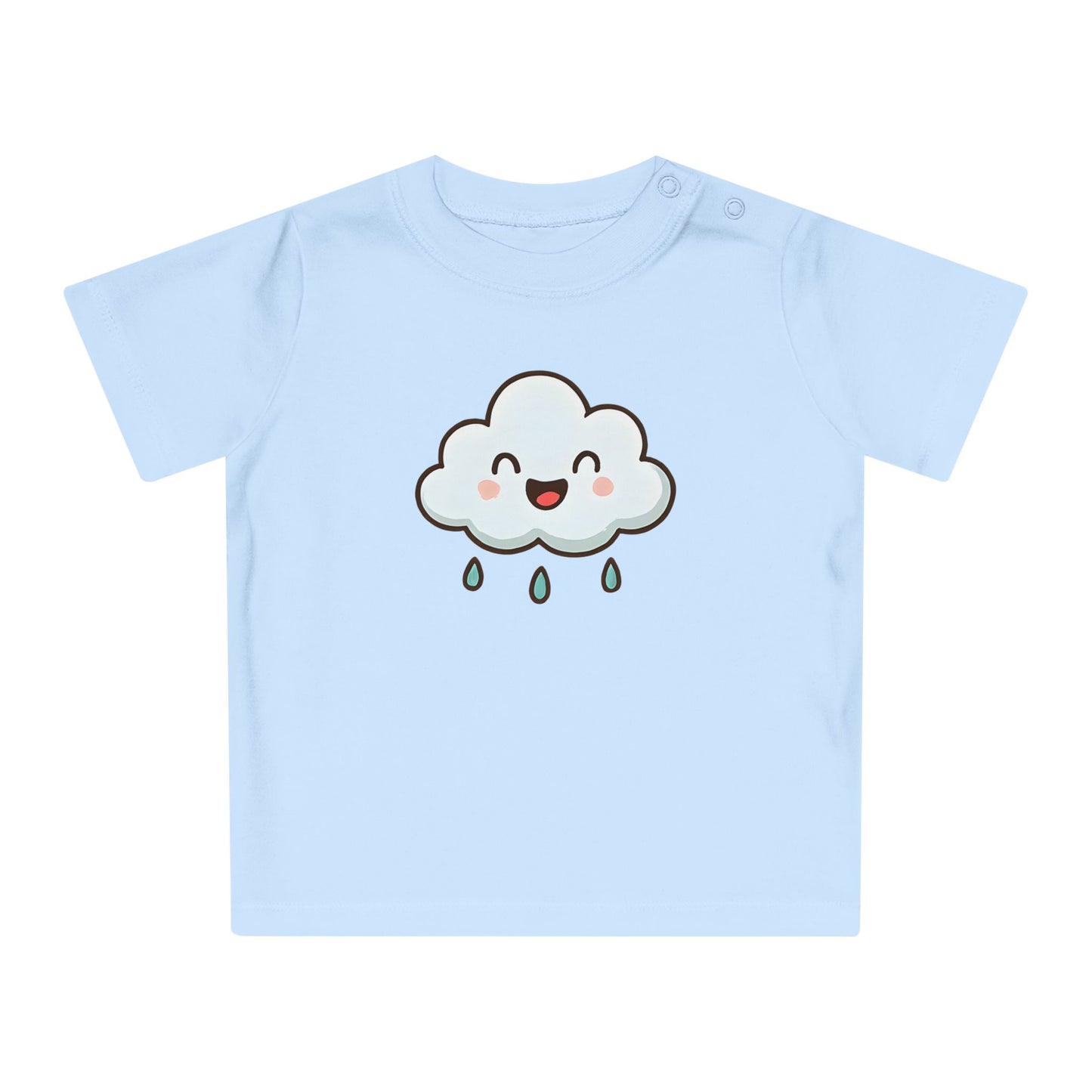 Baby T-Shirt „Happy Cloud“ – Niedliches Wolken-Motiv, Bio-Baumwolle, nachhaltige Babybekleidung für kleine Träumer