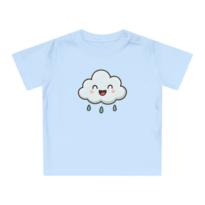 Baby T-Shirt „Happy Cloud“ – Niedliches Wolken-Motiv, Bio-Baumwolle, nachhaltige Babybekleidung für kleine Träumer