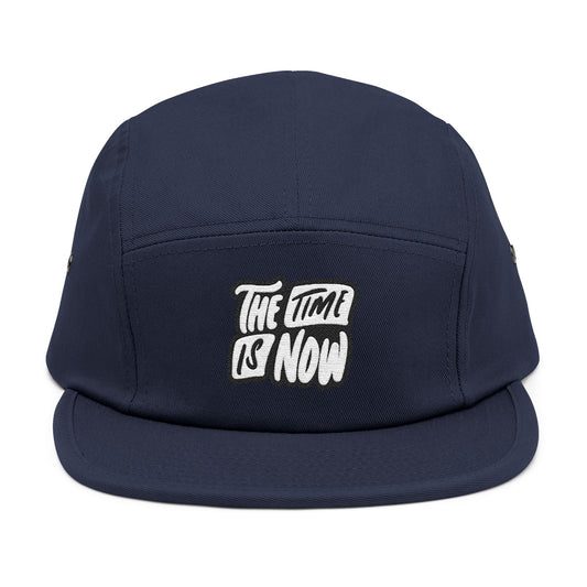The Time is Now – 5-Panel Cap mit Stickerei