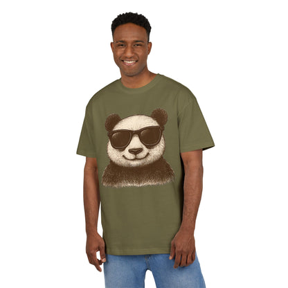 Cooler Panda T-Shirt (Brustprint) – Stylisches Unisex Shirt mit Sonnenbrillen-Motiv im Retro Look