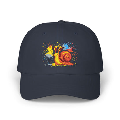 Schnecken Cap – Lustige Unisex Kappe mit buntem Farbklecks-Motiv für Alltag, Festivals & Streetwear