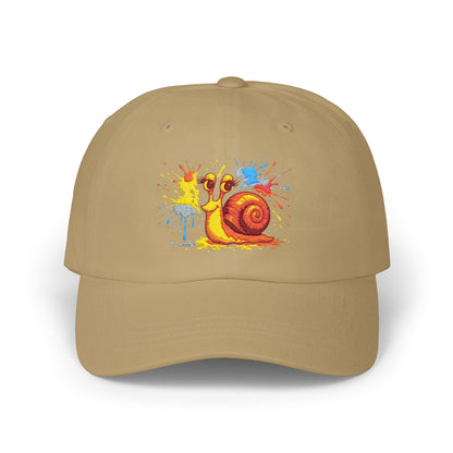 Schnecken Cap – Lustige Unisex Kappe mit buntem Farbklecks-Motiv für Alltag, Festivals & Streetwear