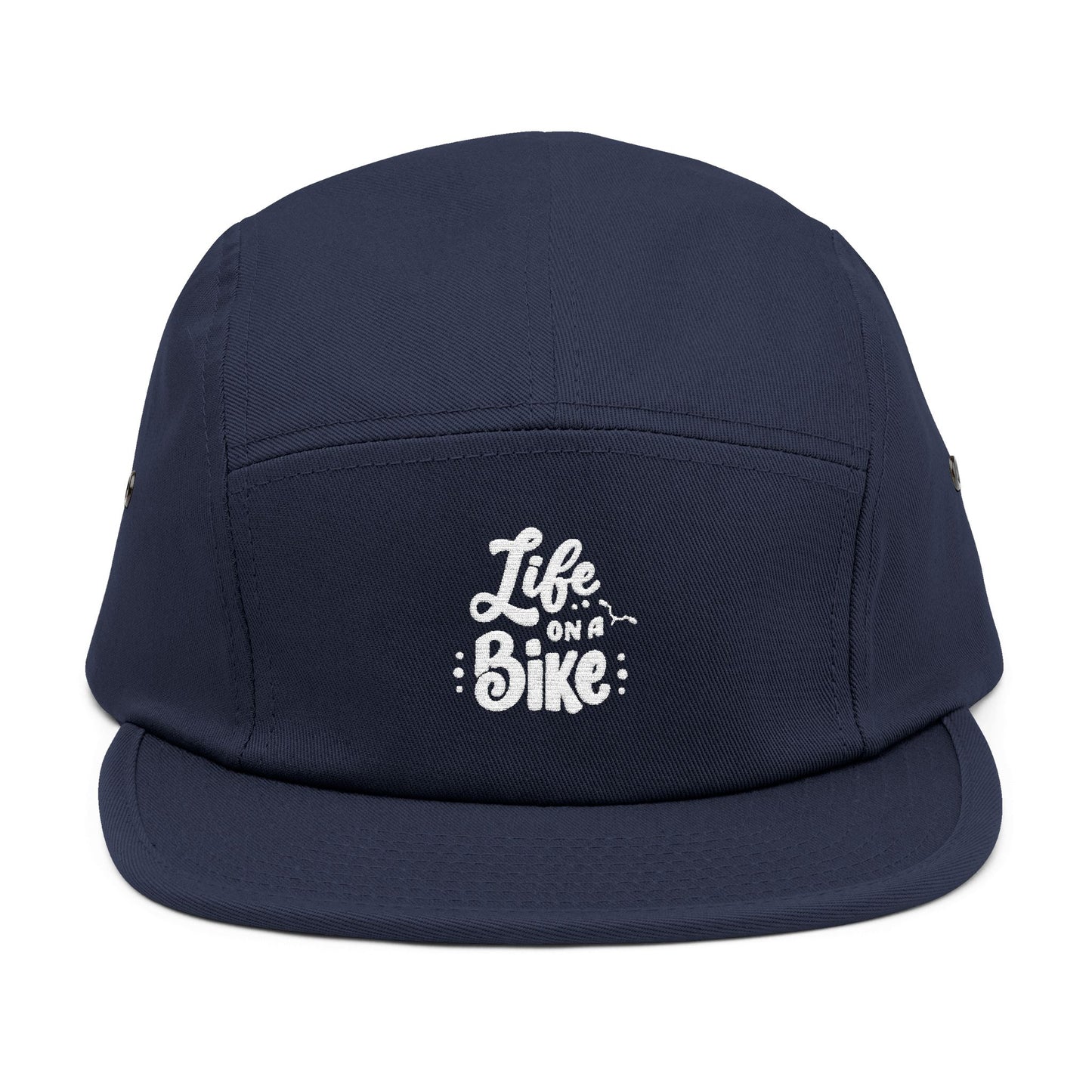 Life on a Bike – 5-Panel Cap mit Stickerei