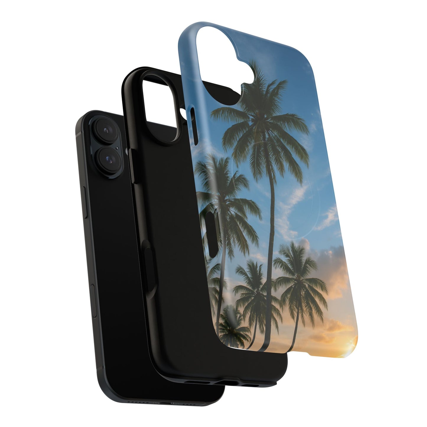 Tropische Sonnenuntergang Handyhülle mit Palmen – Sommer Vibes Case für iPhone & Android | Tropisches Strandmotiv