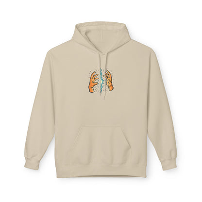 EXHALE Hoodie – Unisex Fleece Kapuzenpullover | Nachhaltige Streetwear mit Achtsamkeits-Statement