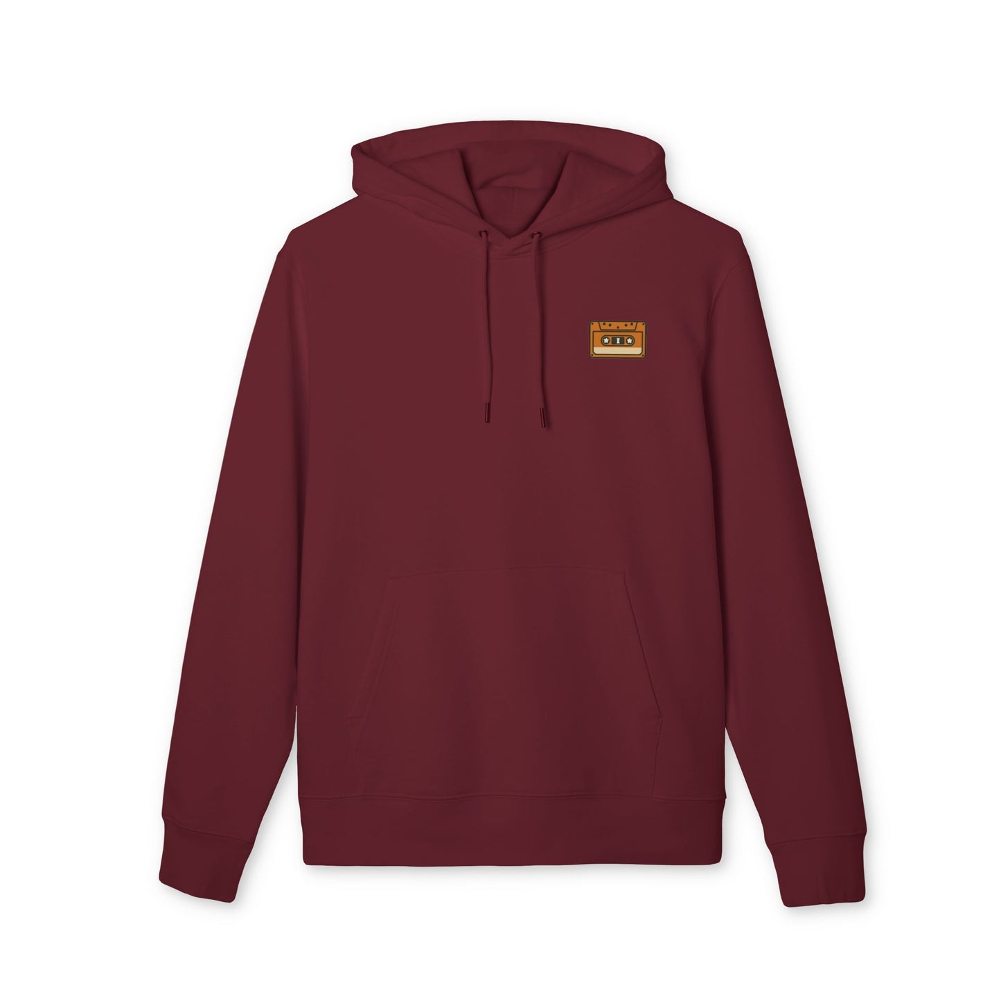 Retro Kassette Hoodie – Unisex Kapuzenpullover mit Tape-Logo vorn | Nostalgie Streetwear für Musikfans
