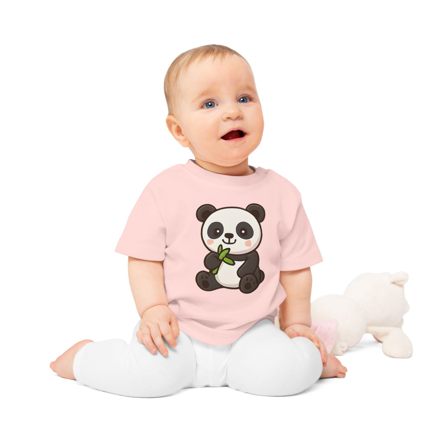 Baby T-Shirt „Cuddly Panda“ – Niedliches Panda-Motiv, Bio-Baumwolle, nachhaltige Babybekleidung für kleine Tierfreunde
