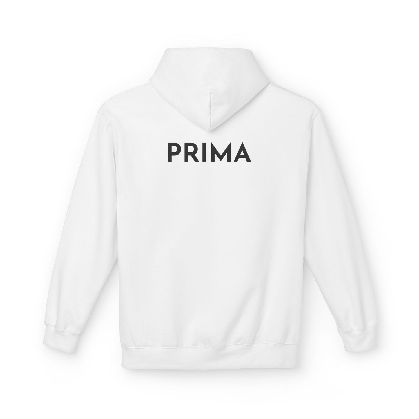 PRIMA Hoodie (Rückenprint) – Unisex Midweight Fleece | Nachhaltige Streetwear mit Komfort & Stil