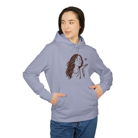 Kusshand Hoodie Unisex (Brustprint) – Romantischer Love Hoodie mit Herz Motiv, Stylisches Geschenk für Valentinstag & Paare