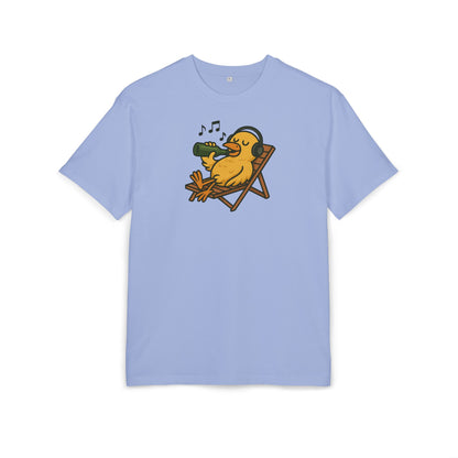 Chillente T-Shirt (Brustprint) – Lustiges Bier & Musik Motiv im Sommer-Look | Unisex Funshirt für Festival, Strand & Feierlaune