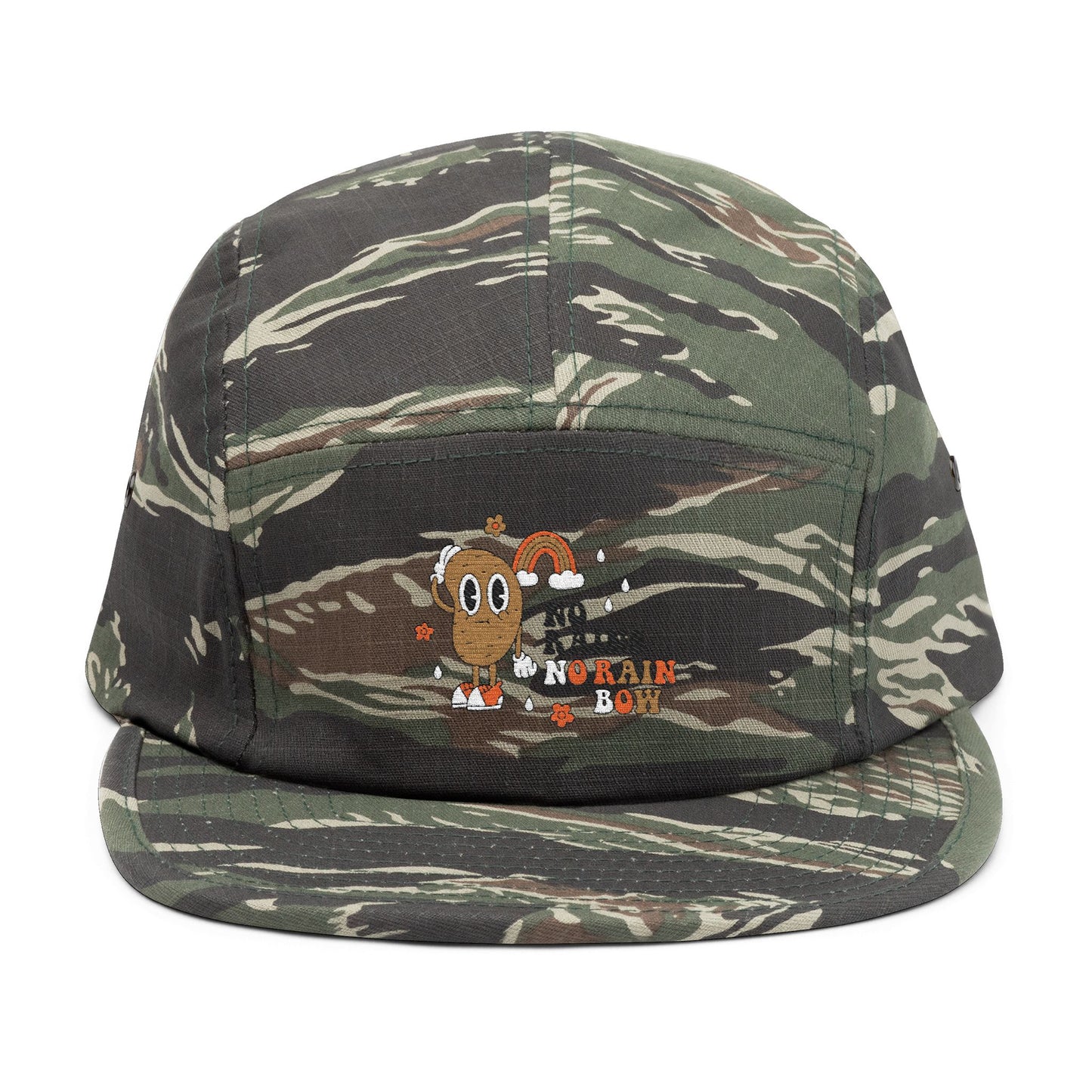 No Rains No Rainbow – 5-Panel Cap mit Stickerei