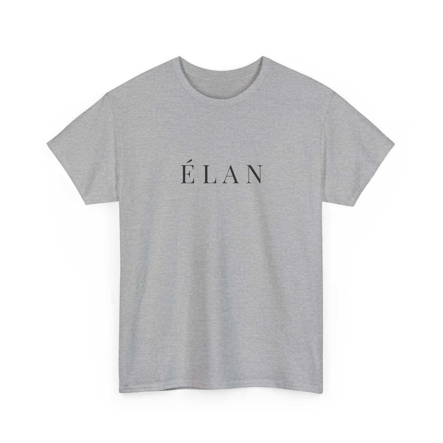 Élan Unisex Heavy Cotton T-Shirt (Brustprint) – Stilvolles Premium-Shirt aus 100 % Baumwolle für zeitlosen Look und Komfort
