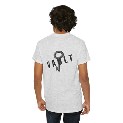 VAULT T-Shirt mit Schlüssel-Design (Rückenprint) – Unisex Heavy Cotton Tee | Nachhaltige Streetwear aus 100% Baumwolle
