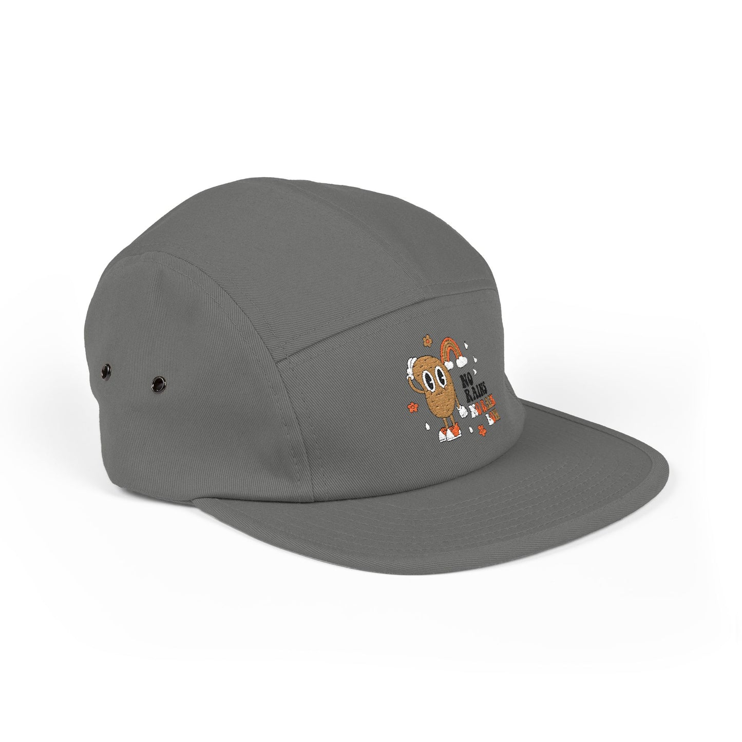 No Rains No Rainbow – 5-Panel Cap mit Stickerei