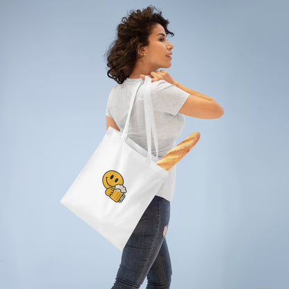 Jutebeutel mit Bier Smiley – Lustiges Festival & Party Accessoire