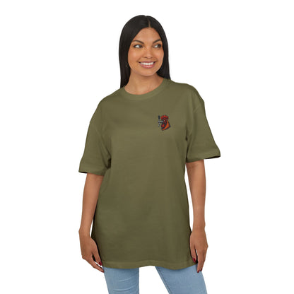 Bierhahn T-Shirt (Brustprint) – Lustiges Hahn mit Zapfhahn Motiv für Bierliebhaber & Grillfans – Unisex Funshirt