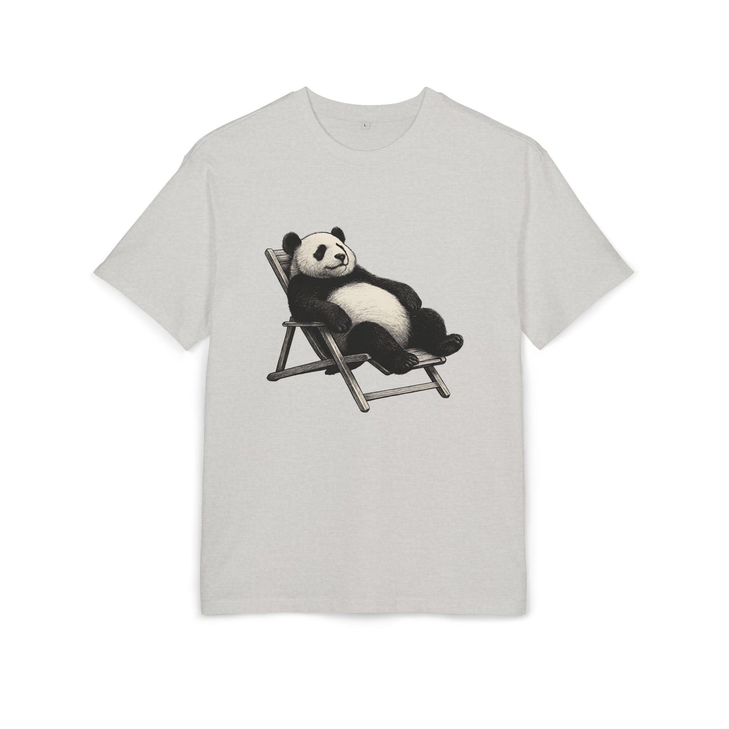 Chillender Panda (Brustprint) – Cooles Tiermotiv | Unisex Funshirt