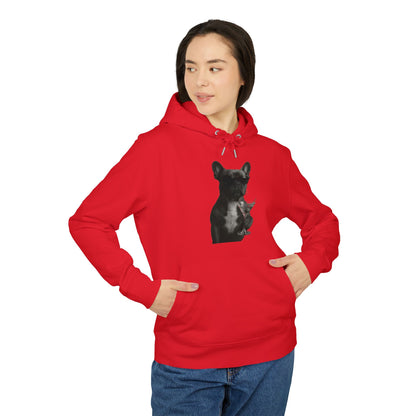 French Bulldog Hoodie (Brustprint) – Lustiger Kapuzenpullover mit Hund & Sonnenbrille – Unisex Streetwear mit Tiermotiv