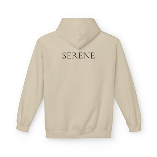 SERENE Hoodie (Rückenprint) – Unisex Midweight Fleece | Nachhaltige Streetwear mit Komfort & Stil