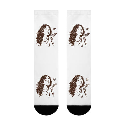 Kusshand Socken – Stylische Unisex Socken mit romantischem Kuss & Herz Motiv