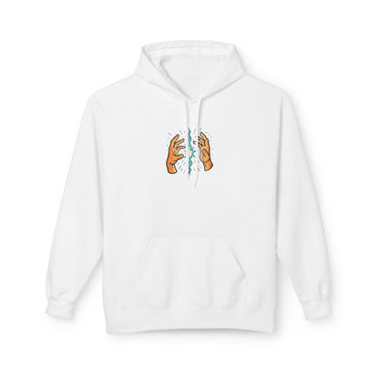 EXHALE Hoodie – Unisex Fleece Kapuzenpullover | Nachhaltige Streetwear mit Achtsamkeits-Statement