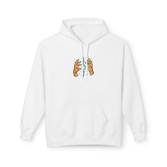 EXHALE Hoodie – Unisex Fleece Kapuzenpullover | Nachhaltige Streetwear mit Achtsamkeits-Statement