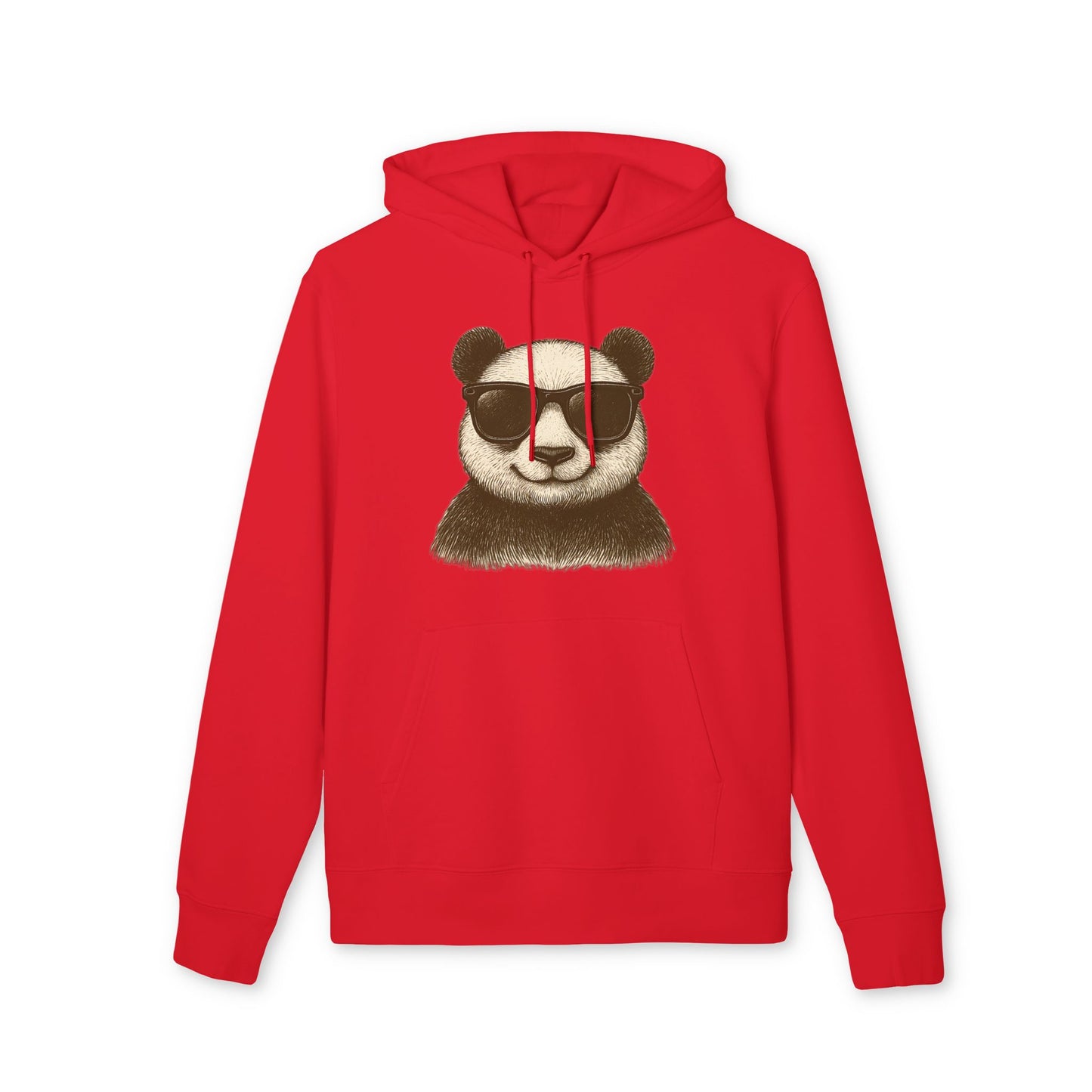 Panda Hoodie mit Sonnenbrille (Brustprint) – Cooler Unisex Kapuzenpullover im Oversize Streetwear Look