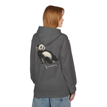 Chillender Panda (Rückenprint) - Unisex Midweight Fleece | Nachhaltige Streetwear mit Komfort & Stil