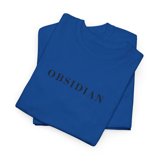 OBSIDIAN T-Shirt (Brustprint) – Unisex Heavy Cotton Tee | Nachhaltige Streetwear aus 100% Baumwolle