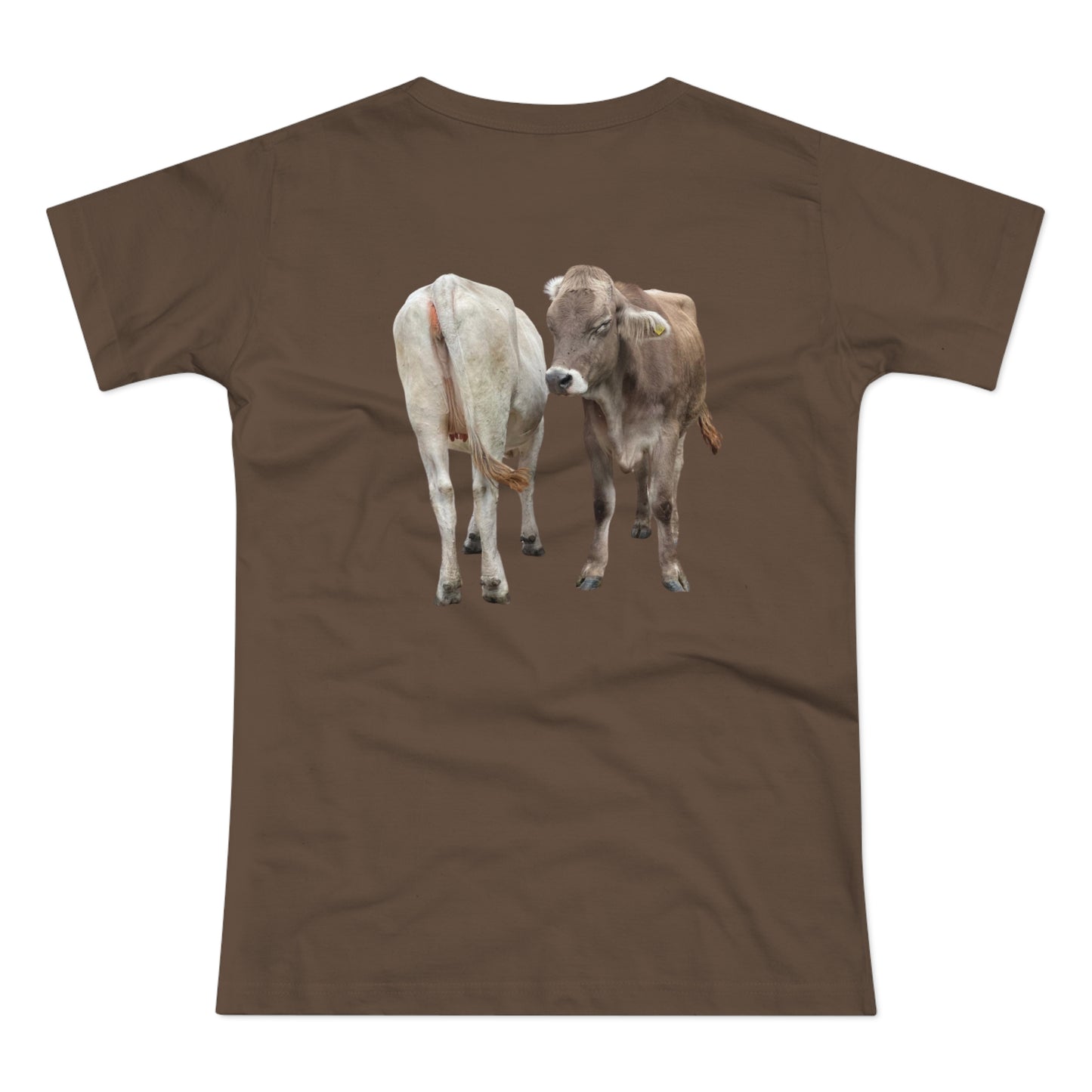 Zwei Kühe - Ein Blick zurück | Lustiges T-Shirt für Tierfreunde & Landeier mit Stil