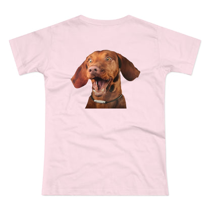 Happy Vizsla – Lustiges Hunde T-Shirt mit Vizsla-Motiv | Geschenk für Hundefans & Tierfreunde