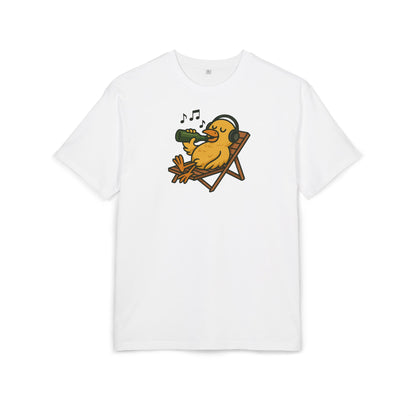 Chillente T-Shirt (Brustprint) – Lustiges Bier & Musik Motiv im Sommer-Look | Unisex Funshirt für Festival, Strand & Feierlaune