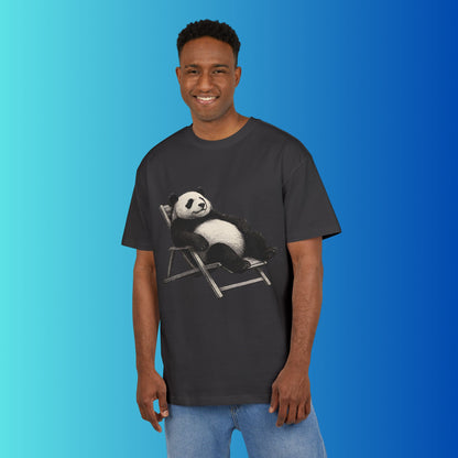 Chillender Panda (Brustprint) – Cooles Tiermotiv | Unisex Funshirt
