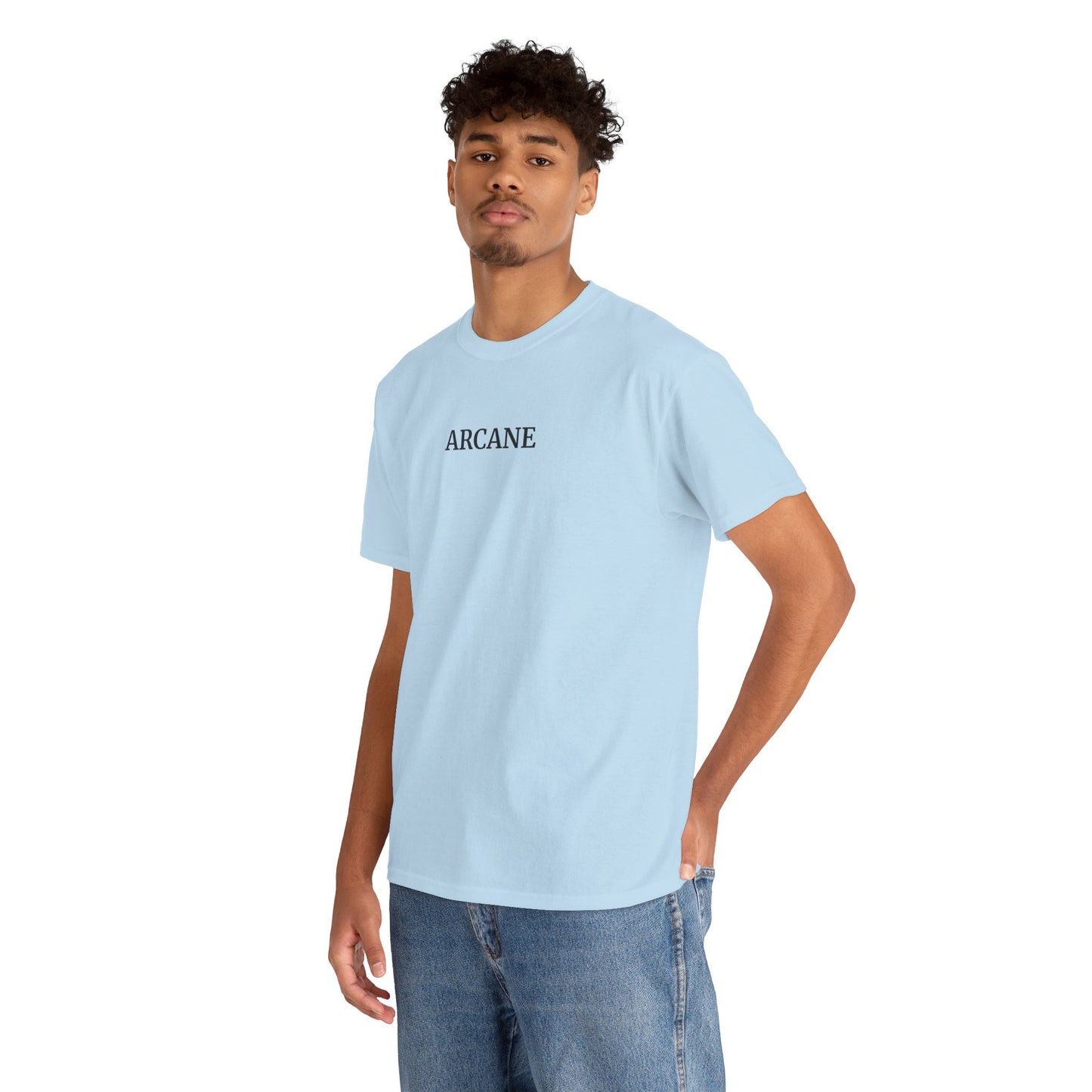 ARCANE T-Shirt (Brustprint) – Unisex Heavy Cotton Tee | Nachhaltige Streetwear aus 100% Baumwolle
