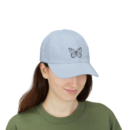 Schmetterling Cap Unisex – Stylische Kappe mit Line Art Design | Verstellbare Basecap aus Baumwolle für Alltag & Freizeit