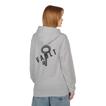 VAULT Hoodie mit Schlüssel-Design (Rückenprint) – Unisex Midweight Fleece | Nachhaltige Streetwear mit Komfort & Stil