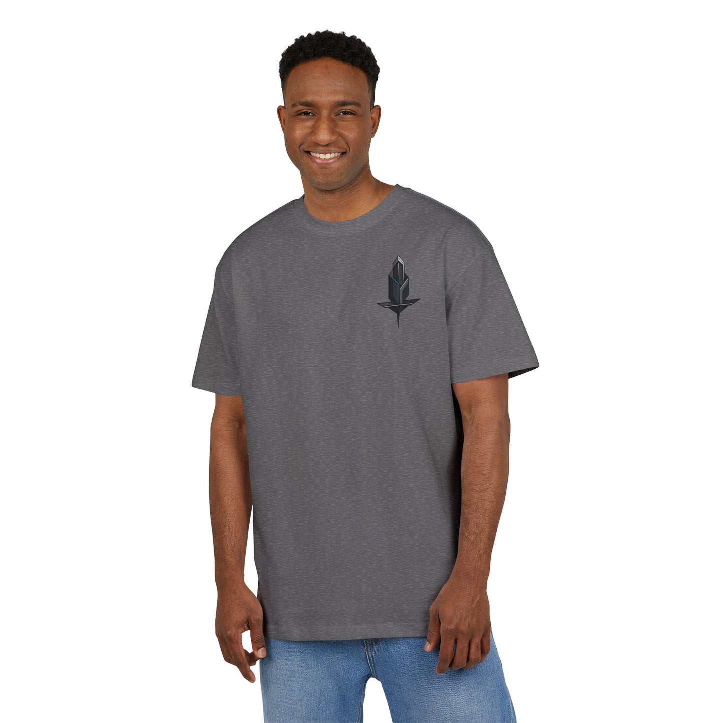 Minimalistisches Tech T-Shirt (Brustprint) – Unisex Shirt mit modernem geometrischem Logo – Urban Streetwear Look