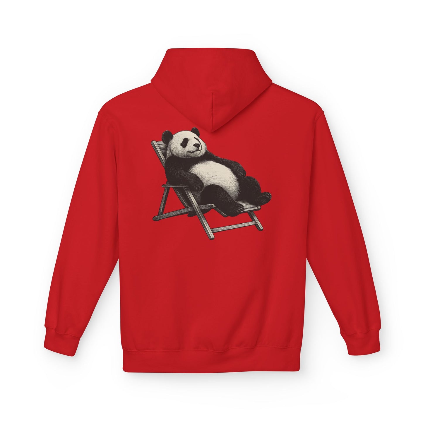 Chillender Panda (Rückenprint) - Unisex Midweight Fleece | Nachhaltige Streetwear mit Komfort & Stil